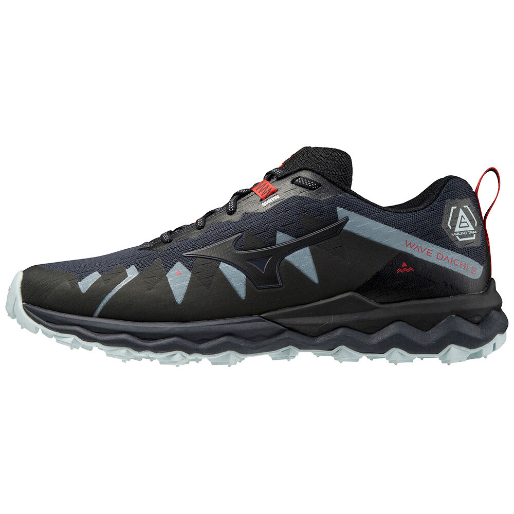Panske Trail Bežecká Obuv Mizuno Wave Daichi 6 Námornícka Modrá/Čierne/Červené Vypredaj JNEC16893